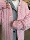 mohair sukashi knit cardigan