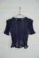 Stretch lace short sleeve tee (navy)