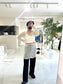 shirring lace camisole (ivory)