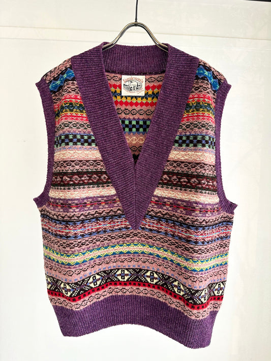 JAMIESON' S × Kota Gushiken Reversed Stitch Vest / Purple　