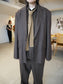 2way stretch wool jacket (checked brown/navy)
