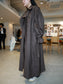 2way stretch wool trench coat (checked brown/navy)