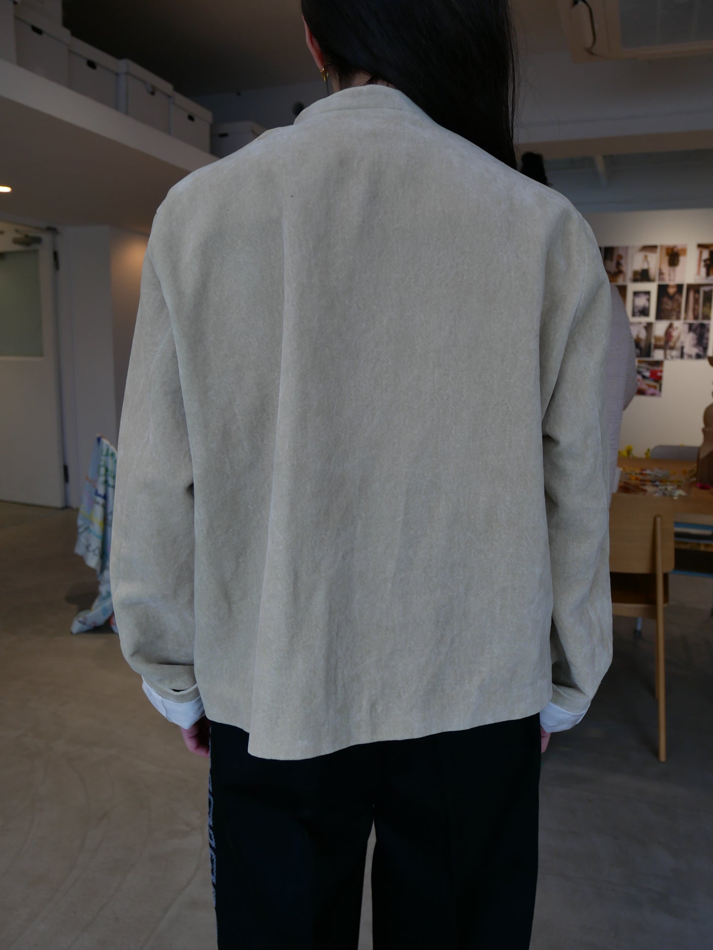 paper velvet china jacket (white/black)