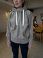 cotton wool urake hoodie (beige/navy)