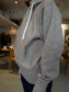 cotton wool urake hoodie (beige/navy)