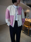 british yarn cardigan (white x pink/white x purple)