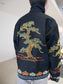 pine tree embroidery jacket (black/beige)