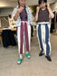 Big Stripe suspender pants