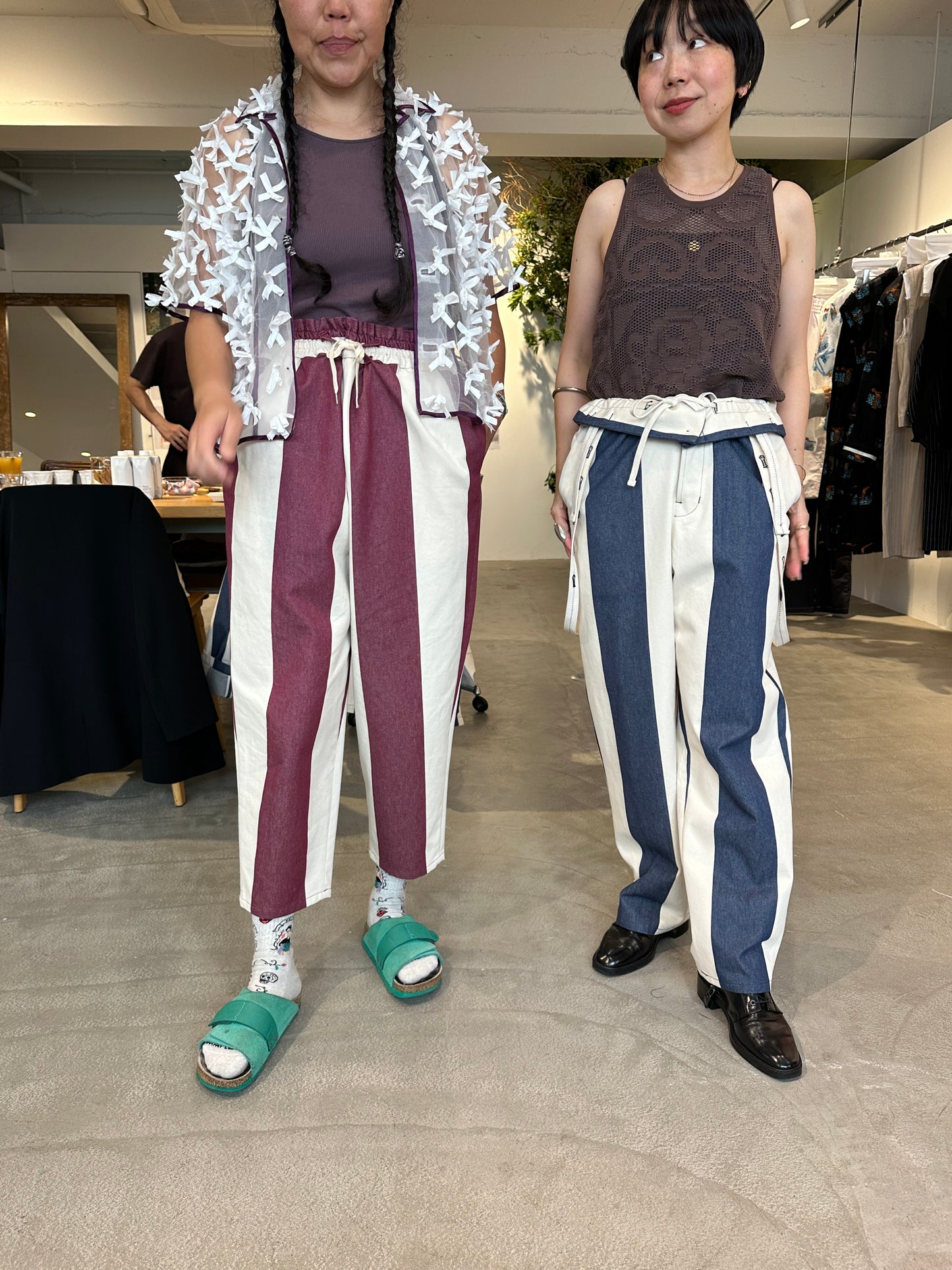 Big Stripe suspender pants