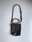 Bamboo Leather Bag (Smooth Black)