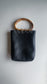 Bamboo Leather Bag (Perforated Black)