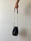 Safety Pin Leather Drawstring Bag (Black)