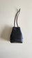Leather drawstring pouch (Perforated Black)