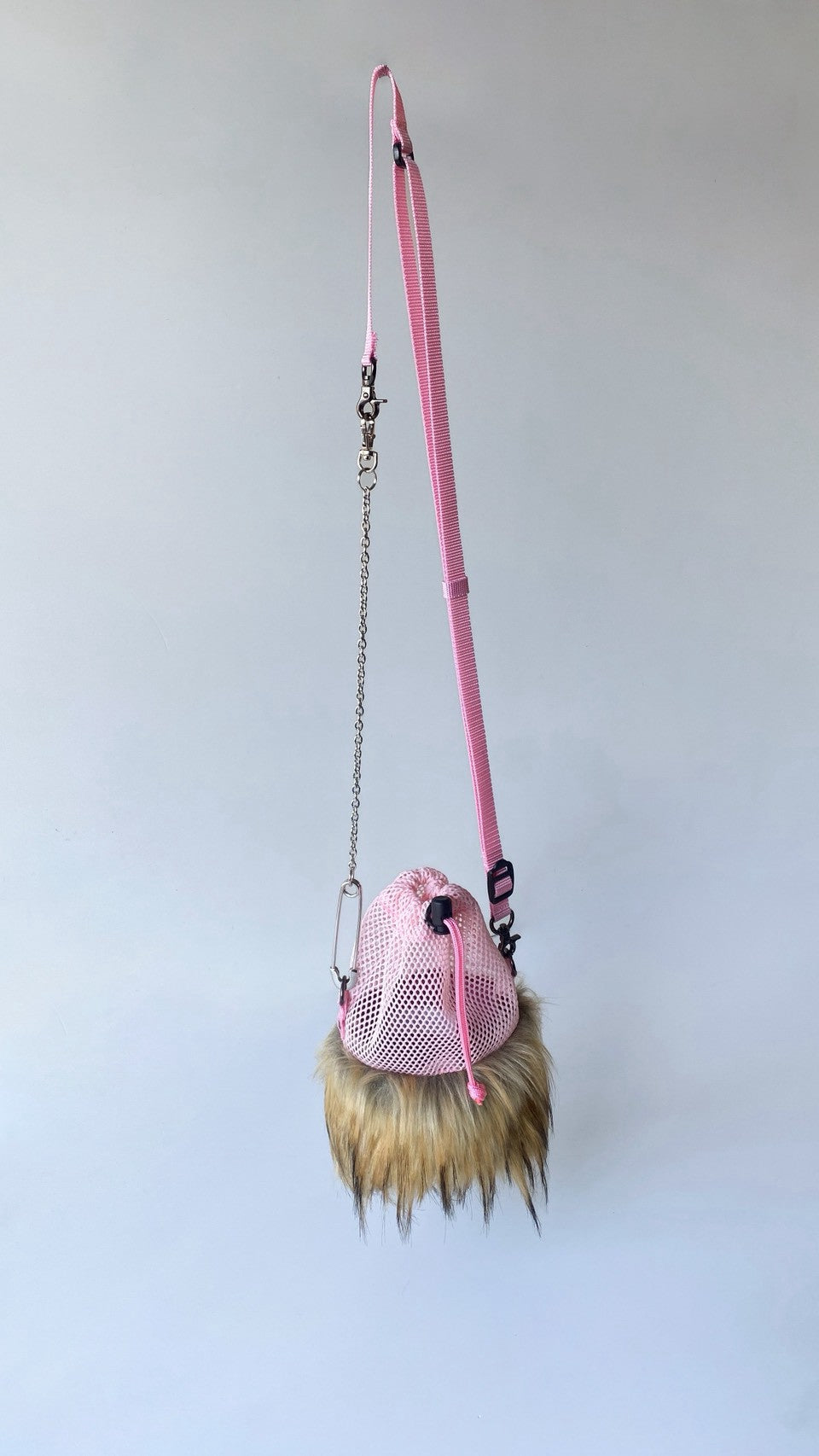 Faux Fur Safety-Pin Bag