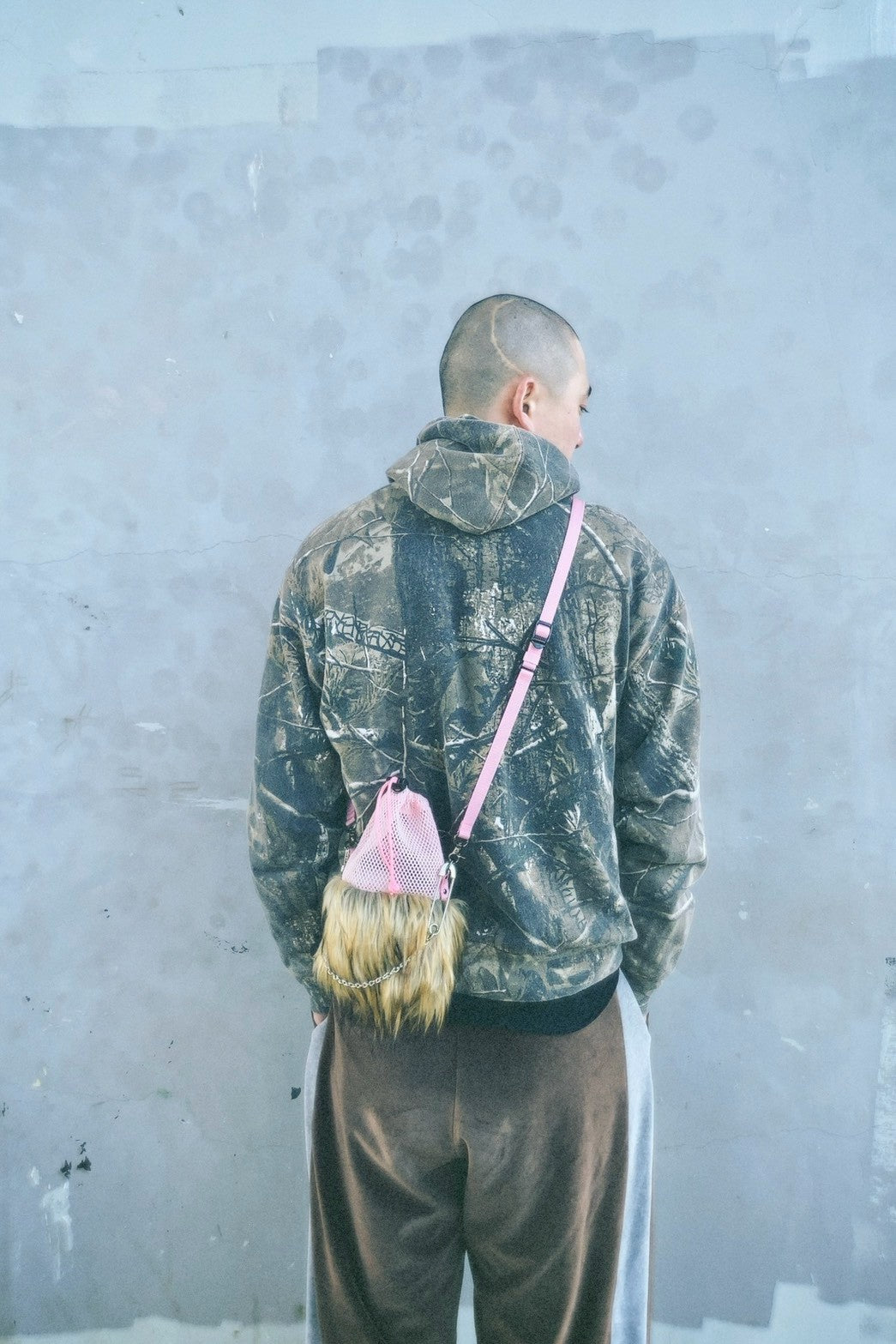 Faux Fur Safety-Pin Bag