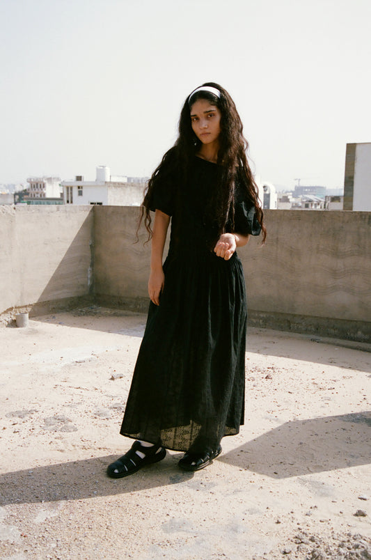 YUNIKA SHIRRING DRESS