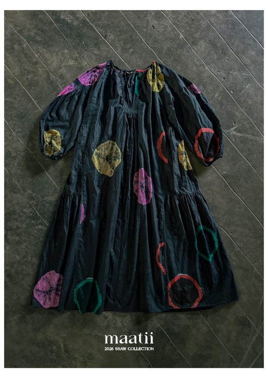 Tusser Silk Khadi Dyed Dress