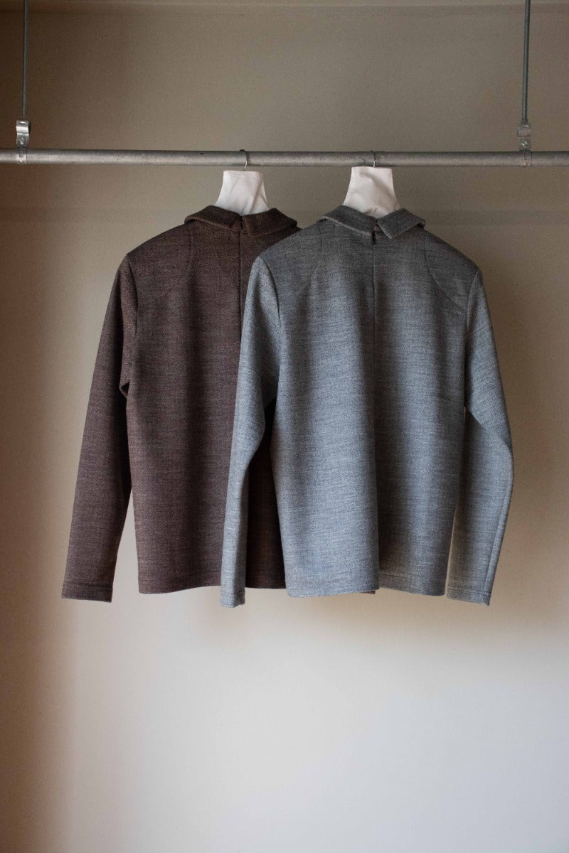 herringbone Collared Pullover