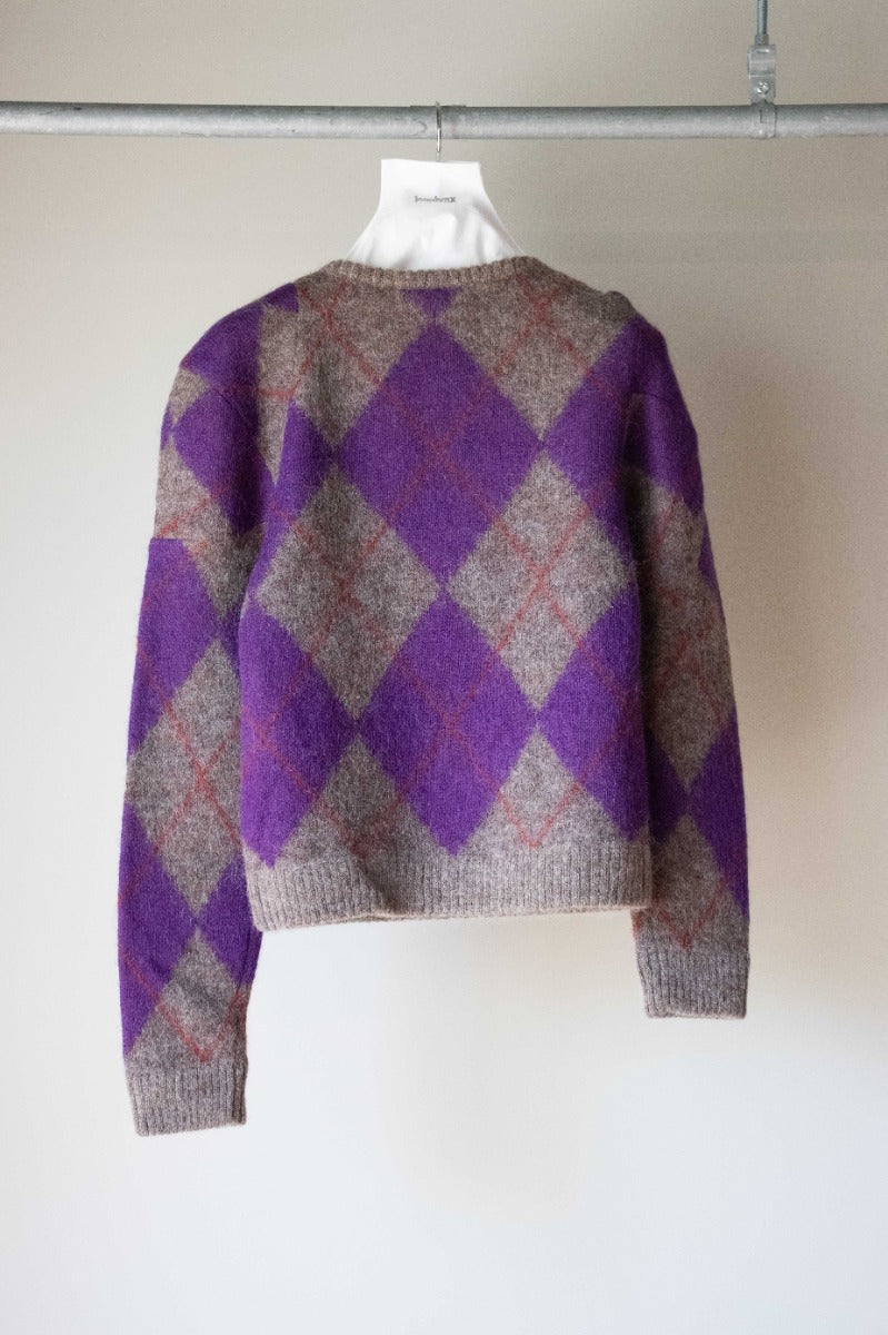 lumpy argyle pullover