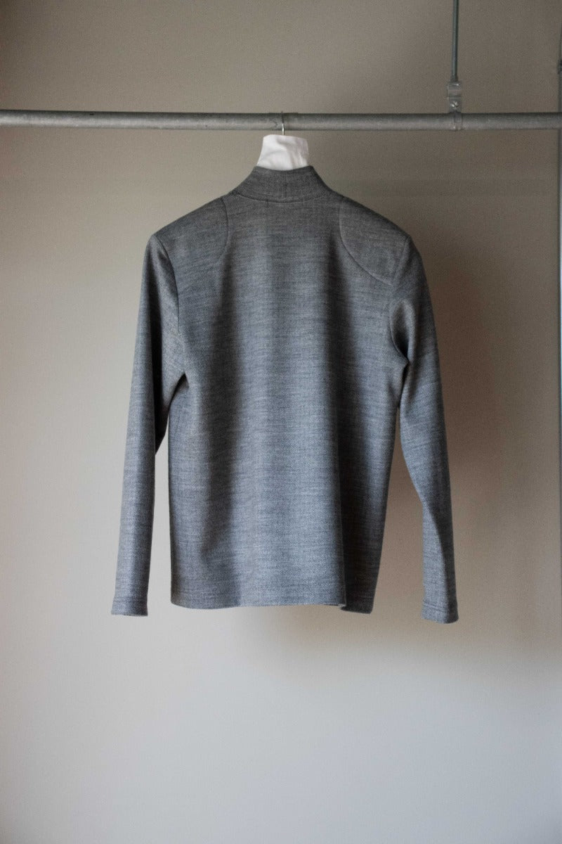 herringbone highneck pullover