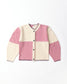 british yarn cardigan (white x pink)