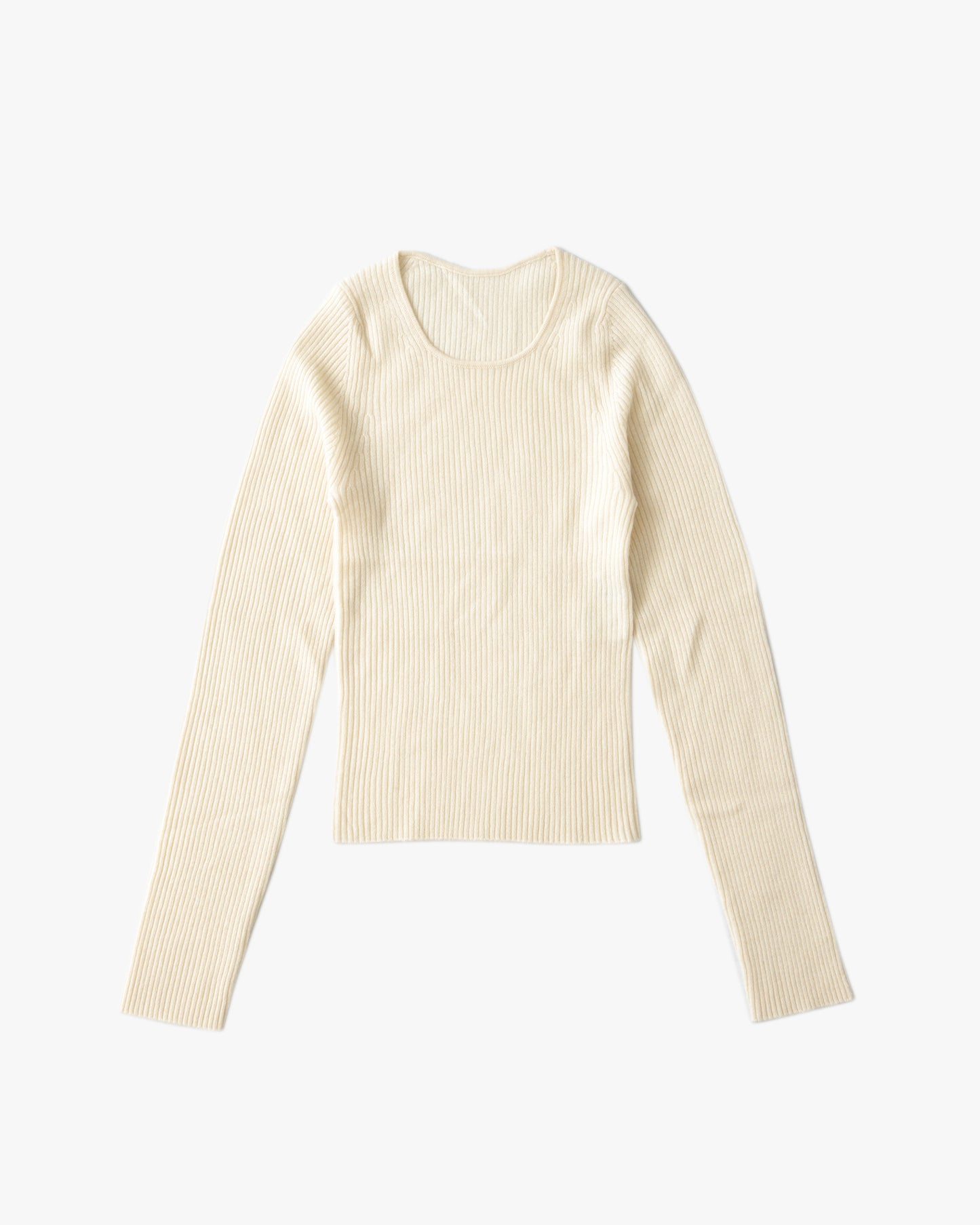 Rib L/S Tee / White