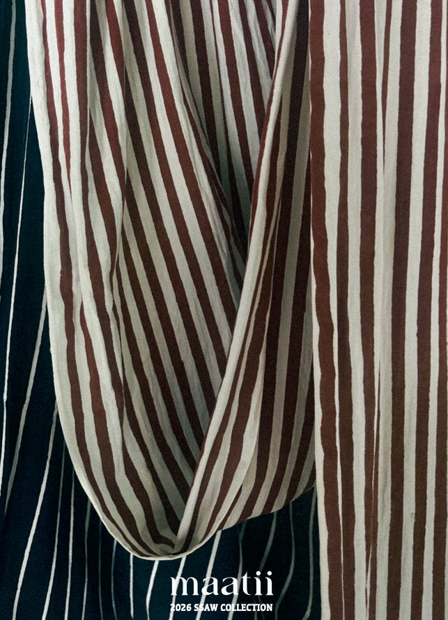 Stripe Block print shirts dress