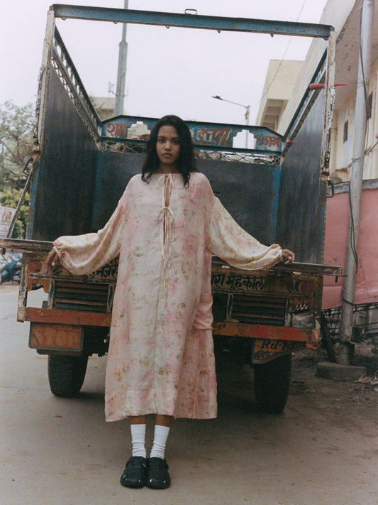 PHOOL SILK DRESS (PINK)