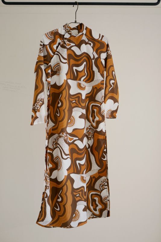 70's Pucci-Style Pattern China Long Blouse
