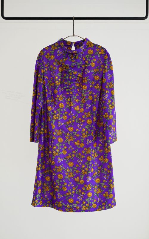 Yellow Flower Printed Dress