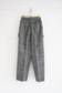 wool oxford out pocket pants / white × black
