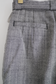 wool oxford out pocket pants / white × black