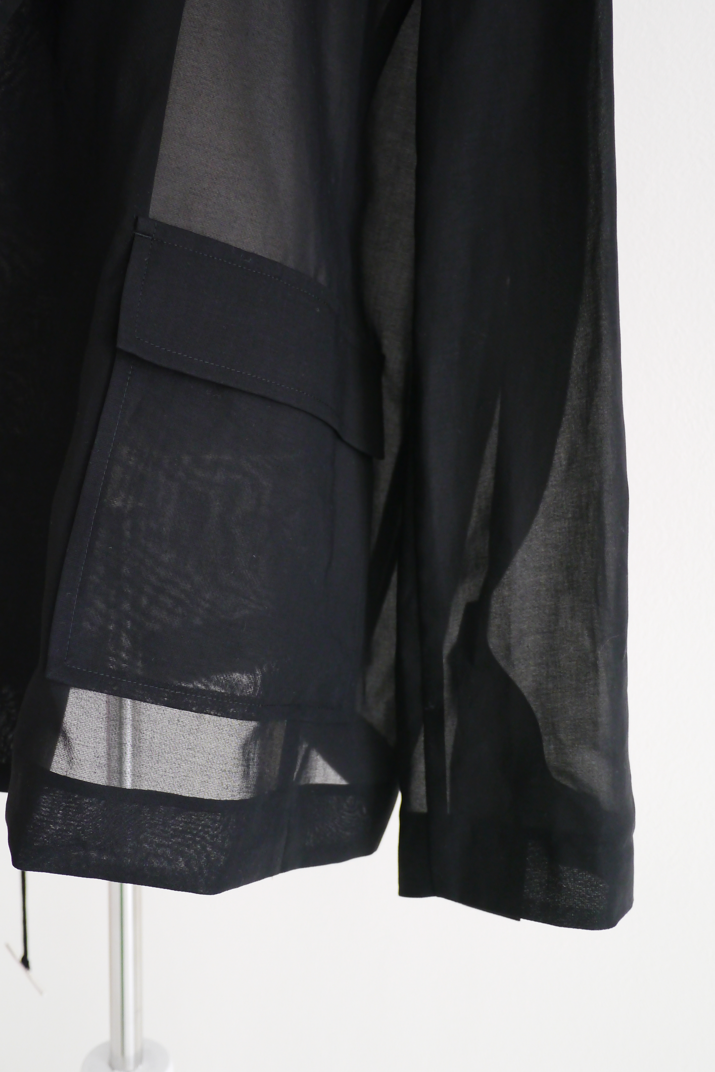cotton voile jacket / black
