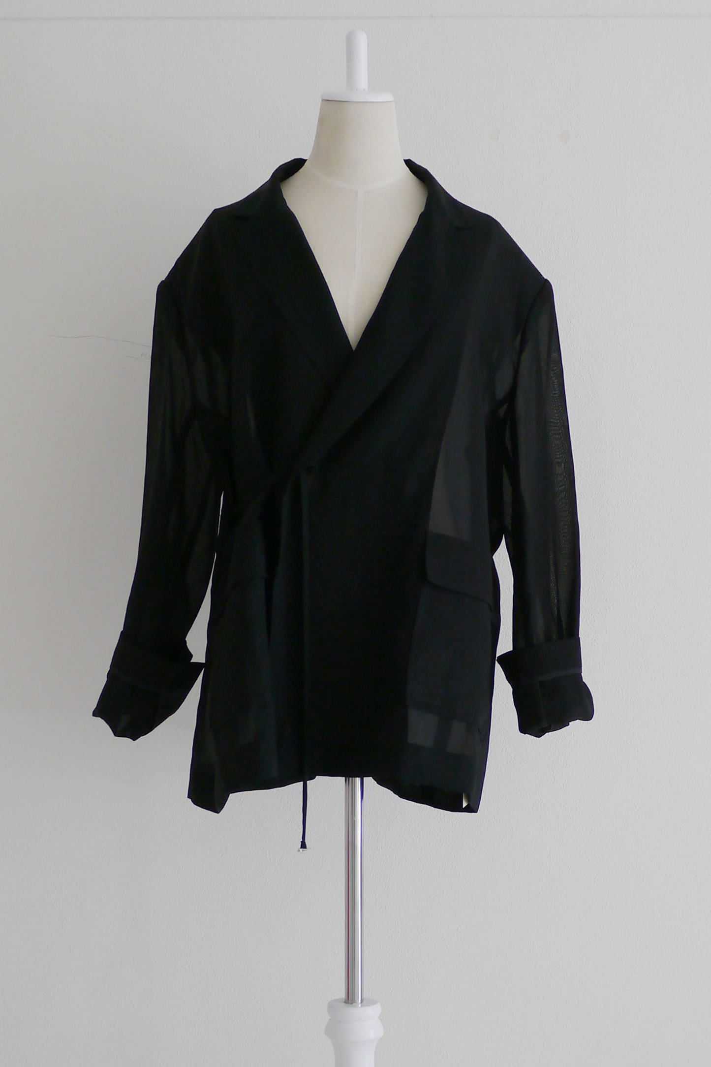 cotton voile jacket / black
