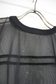 sheer knit tee / black