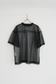 sheer knit tee / black