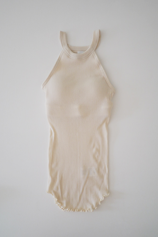 Twist Cotton Bra Tank / ivory