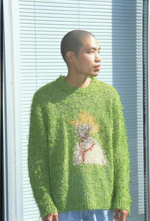 Summer Van Gogh Long Sleeve Top (Green)